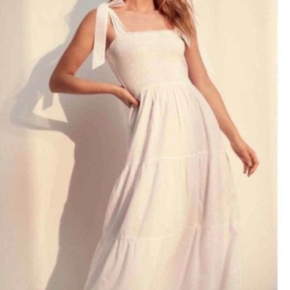 🌿 WILFRED LA BOHÈME WHITE ALBA DRESS (ARITZIA)